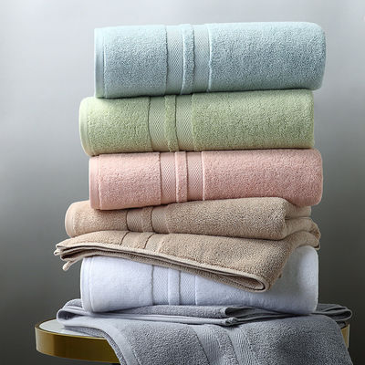 Ensemble de serviettes de bain à haute absorption de luxe avec un motif rayé épais avec un design en carreaux