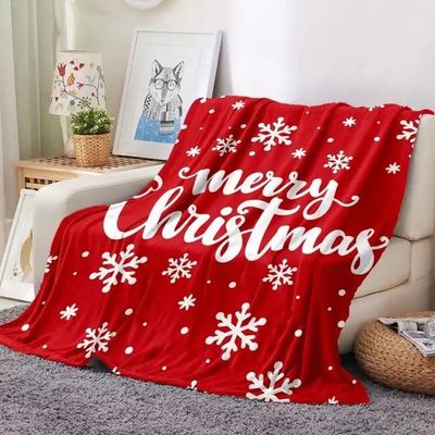Couleur solide couverture imprimée pour enfants en flanelle pour porter un pull de Noël confortable