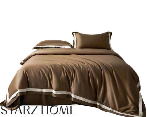 Ensemble de literie en coton 100% couverture de couette et drap de lit pour les hôtels de luxe 5 étoiles