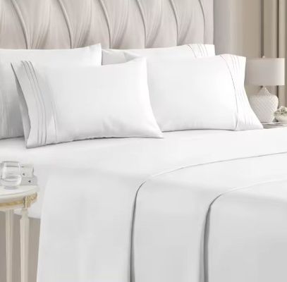 60 chiffres de tissu 100% coton polyester Lit de lit L'expérience ultime de luxe 5 étoiles