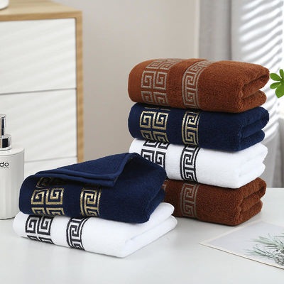 Hôtel de luxe broderies personnalisées épaisses super douces salle de bain 100% coton