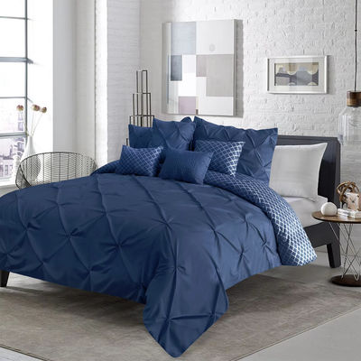 Populaire Stock 90GSM 3 pièces Couverture Pintuck Lit de microfibre souple Ensemble de couverture de fermeture de fermeture à glissière personnalisée pour toutes les saisons