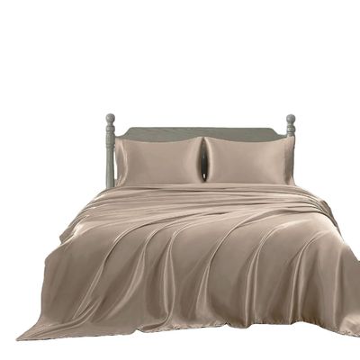 Couchette de lit en soie satinée non jetable pour la maison taille jumelle 2 PCS Lit plat
