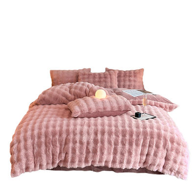 Couverture de lit couverture de lit de luxe couverture de lit solide couleur de lapin velours