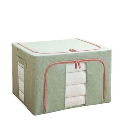 66L grande capacité pliable coton linge de maison couette vêtements pliable couvercle antipoussière boîte de rangement organisateur