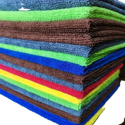 80% polyester 20% polyamide 40*40cm 300gm serviette en microfibre pour le nettoyage de voiture et de cuisine