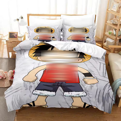 Anti-mite de la poussière 3D Imprimé Série de singe D. Luffy Plant Impression numérique Lit de lit Lit de lit