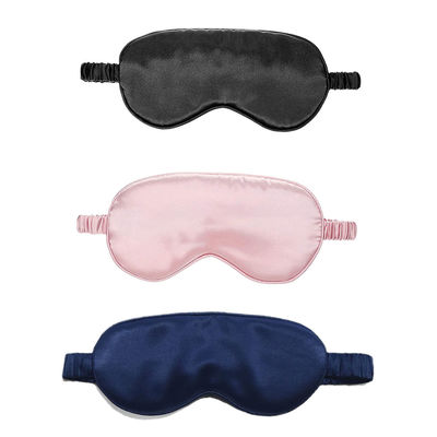 Masque de couchage en soie satinée avec bande élastique