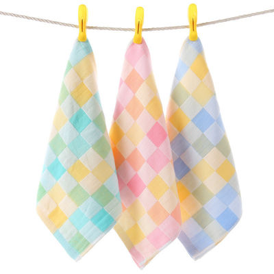 Antimicrobien coton double gaze serviette pour le visage pour enfants pour la maternelle