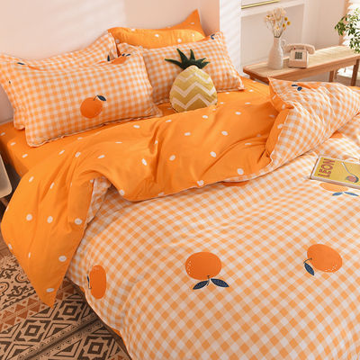 Impression réactive 4 pièces de lit en polyester avec 2 coussins fermeture à glissière