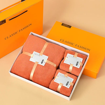 Ensemble de serviettes en velours de corail Logo personnalisé serviettes de bain en microfibre pour cheveux Sports serviette en capuche pour bébé