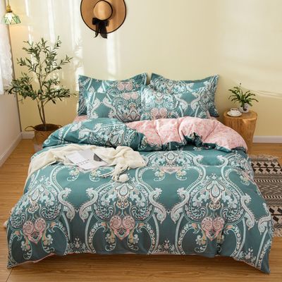 Impression réactive de luxe 4 pièces ensemble de literie pour personnalisé unique double Queen King Taille