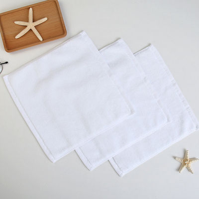 Toutes les tranches d'âge Rectangle 100% coton Blanc Petite serviette pour le visage carré pour hôtel de luxe