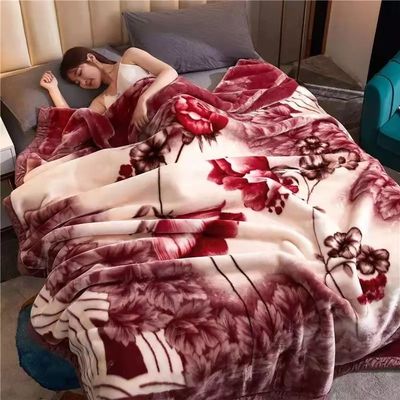 Couche supérieure doublée chaude, douce, luxueuse, imprimée, couverture pour la peau, sieste