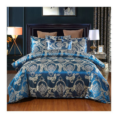 Couverture de couette en satin de couleur solide, de style européen rétro-baroque