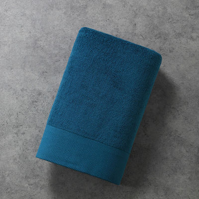 Super absorbant personnalisé épais et doux ensemble de serviettes de salle de bain en tissu polyester / coton