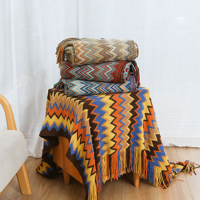 Couverture tricotée élégante et respirante de style simple pour bureau d'été ou sieste à la maison