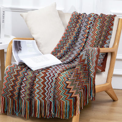 Couverture tricotée élégante et respirante de style simple pour bureau d'été ou sieste à la maison