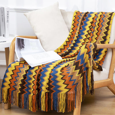 Couverture tricotée élégante et respirante de style simple pour bureau d'été ou sieste à la maison