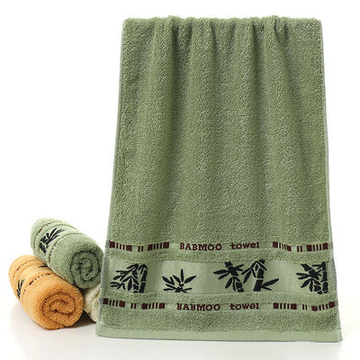 Logo personnalisé serviette en fibre de bambou Jacquard douce et absorbante pour le nettoyage domestique