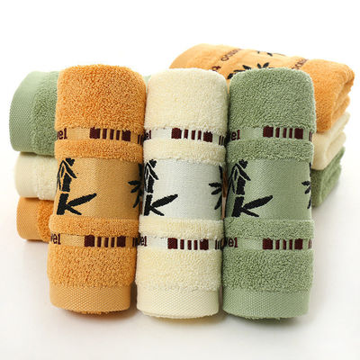 Logo personnalisé serviette en fibre de bambou Jacquard douce et absorbante pour le nettoyage domestique