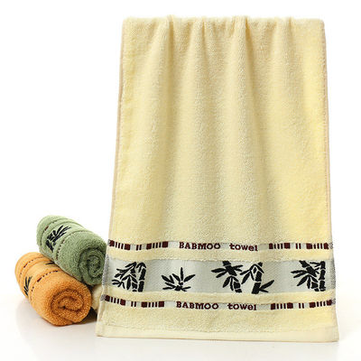 Logo personnalisé serviette en fibre de bambou Jacquard douce et absorbante pour le nettoyage domestique