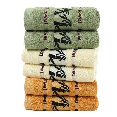 Logo personnalisé serviette en fibre de bambou Jacquard douce et absorbante pour le nettoyage domestique