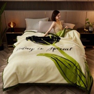 Couverture Raschel saisonnière toute saison Lit de luxe Imprimé Chambre à coucher à la maison