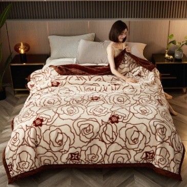 Couverture Raschel saisonnière toute saison Lit de luxe Imprimé Chambre à coucher à la maison