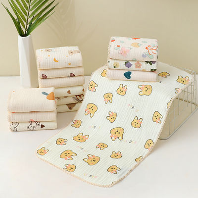 Impression animale 100% coton dessin animé personnalisé imprimé tissé bébé enfants petite serviette mini