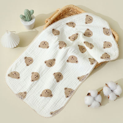 Impression animale 100% coton dessin animé personnalisé imprimé tissé bébé enfants petite serviette mini