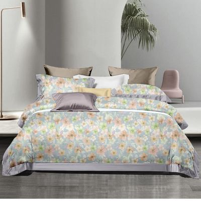 Accueil Personnaliser l'impression de la taille de la reine roi de coton lit ensemble avec des plantes fleurs et des plantes