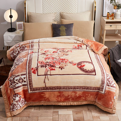 Couverture en polyester tissé pour lit de luxe couverture imprimée pour la maison en hiver