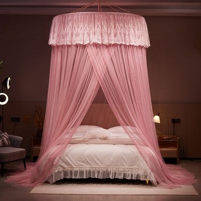 300tc comptez les fils magnifique coupole de dentelle moustiquaire pour les modèles de lit personnalisés