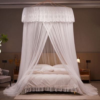 300tc comptez les fils magnifique coupole de dentelle moustiquaire pour les modèles de lit personnalisés