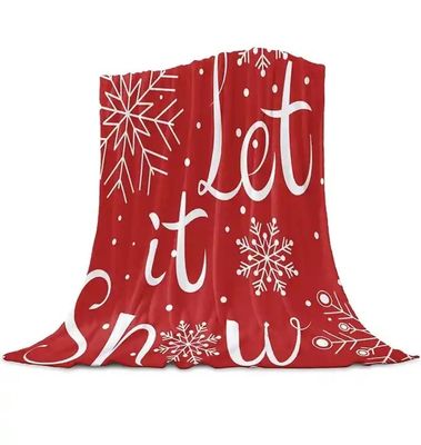 Couleur solide couverture imprimée pour enfants en flanelle pour porter un pull de Noël confortable