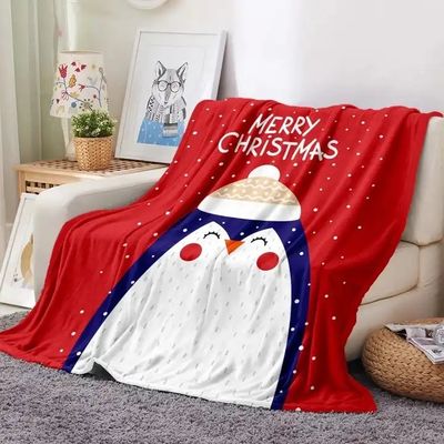 Couleur solide couverture imprimée pour enfants en flanelle pour porter un pull de Noël confortable
