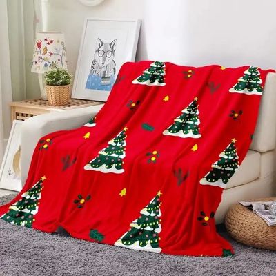 Couleur solide couverture imprimée pour enfants en flanelle pour porter un pull de Noël confortable