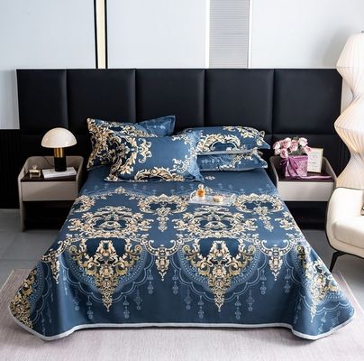 Type de literie de mariage moderne de 2024 Four-piece Wedding Kit Ice Silk Mat