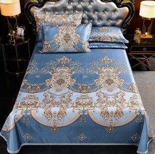 Type de literie de mariage moderne de 2024 Four-piece Wedding Kit Ice Silk Mat