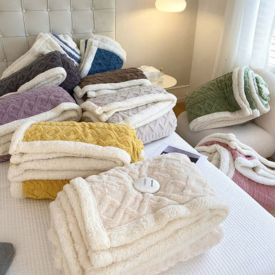 Couverture de fourrure réversible multifonctionnelle 180*200cm 2,5kg Essentiel de chambre