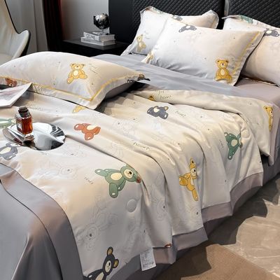 Normes nationales de couleur de qualité de la fermeté de la glace de la soie Lit ensemble Lit couverture pour lit de 2,0 m