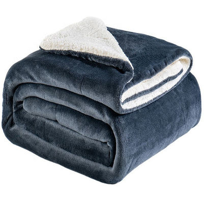 Couverture réversible en polyester tricoté de 200x230 cm pour textile domestique