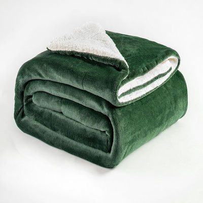 Couverture réversible en polyester tricoté de 200x230 cm pour textile domestique