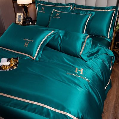 Couvertures de lit de luxe non jetables de la soie glacée pour un sommeil confortable
