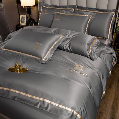Couvertures de lit de luxe non jetables de la soie glacée pour un sommeil confortable