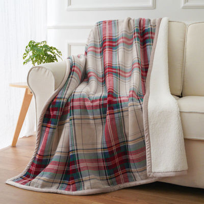 Couchette personnalisée populaire en carreaux en flanelle Sherpa en laine pour des normes élevées