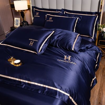 Couvertures de lit de luxe non jetables de la soie glacée pour un sommeil confortable