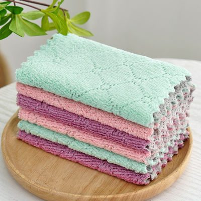 Tissu de nettoyage de cuisine de tous les jours avec absorption de l'eau à double face et motif ondulé