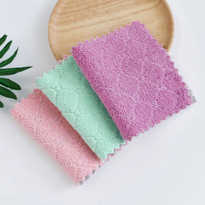 Tissu de nettoyage de cuisine de tous les jours avec absorption de l'eau à double face et motif ondulé